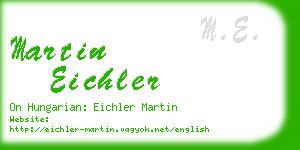 martin eichler business card